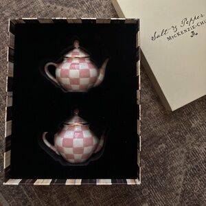 Mackenzie Childs Tea Pot salt & pepper shakers
